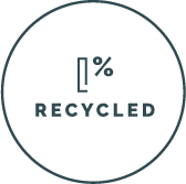 1% recycled symbol